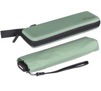Knirps Ombrello da tasca manuale sottile Ultra US.050 - ultraleggero e piatto - resistente alle tempeste - antivento - 21 cm, Aloe con custodia in EVA, 90 cm