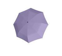 Knirps Ombrello I.200 medio Duomatic in lavanda con tasca per ombrello, piccolo ombrello tascabile con pulsante di pressione, ombrello automatico e compatto, ombrello tascabile leggero e resistente