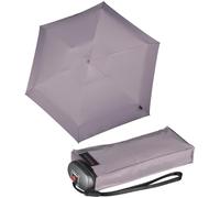 Knirps Ombrello mini tascabile da viaggio, piccolo, leggero - Stripes, malva, 93 cm