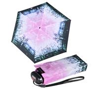 Knirps Ombrello tascabile da viaggio, piccolo, leggero, a righe, Matrix Rose, 93 cm, Ombrello tascabile Super Mini