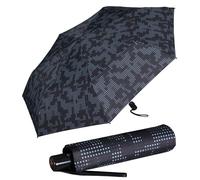 Knirps Ombrello tascabile Slim Duomatic, Nero computerizzato, 90 cm