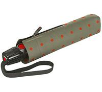 Ombrello tascabile Knirps T.200 Duomatic Dots - Apertura/chiusura automatica - A prova di tempesta - Antivento - Design a punti - Kelly Sand