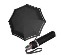 Knirps Ombrello tascabile T.200 Duomatic Solids - On To Automatico - Pieghevole - Antitempesta - Antivento, nero riflettente, taglia unica, Elegante