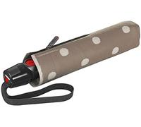 Knirps T.200 Medium Duomatic Ombrello pieghevole, 28 cm, Beige (Dot Art Taupe)