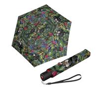Knirps U.200 Ultra Light Automatic Rain Umbrella in Tropical - One-Touch Auto Open/Close, testato in galleria del vento, tettoia da 94 cm, telaio in fibra di vetro in alluminio, ombrelli da viaggio