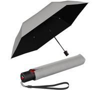 Knirps Ultra U.200 Medium Duomatic - Ombrello tascabile con apertura e chiusura automatica, resistente alle tempeste, Pietra con protezione UV e calore, 95 cm, Ombrello pieghevole automatico