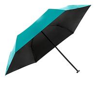 Knirps Ultra US.050 Slim Manual, ombrello tascabile ultra leggero e piatto, resistente alle tempeste, antivento, 21 cm, Turchese con rivestimento nero, 90 cm, Moderno