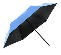 Knirps Ultra US.050 Slim Manual, ombrello tascabile ultra leggero e piatto, resistente alle tempeste, antivento, 21 cm, Blu con rivestimento nero, 90 cm, Classico