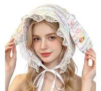 Knit Bunny Ears Hat | Colorful Knitted Soft Plush Cute Cosplay Lace Caps |