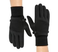 Knit Cuff Waterproof Mittens| Warm Gloves Fleece Lining Touchscreen, | Windproof Gloves For Women, Work, Driving, Riding, Gardening, Running, Camping, Fishing Motorcycle, Snow, Bike,