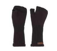 Knit Factory - Cleo Guanti Senza Dita in Maglia - Dark Brown - One Size