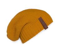 KNIT FACTORY - Berretto Coco - Berretto lavorato a maglia per uomo e donna - Slouch Beanie - Berretto invernale con lana - Alta qualità, ocra, Taglia unica