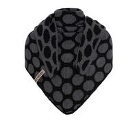 Knit Factory - Liva Sciarpa a Triangolo - Black/Anthracite - 180x75 cm