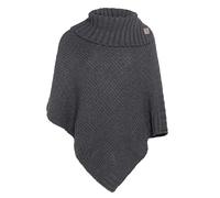 Knit Factory - Nicky Poncho Lavorato a Maglia - Anthracite - One Size