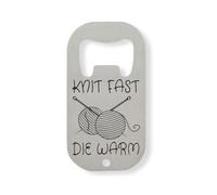 Knit Fast Die Young Live Fast Die Young - Apribottiglie in acciaio INOX, colore: Argento