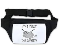 Knit Fast Die Young Live Fast Die Young Parody Marsupio Bianco