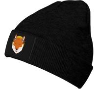 Knit Hat Fox Head Comodo Cappello Lavorato Morbido Berretto Beanie per Sci Donna Uomo