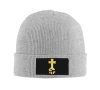 Knit Hat Gold Cross And Jesus Leggero Caldo Cappello Morbido Berretto Beanie per All'Aperto Chemio Sci