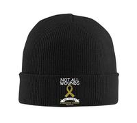 Knit Hat Not all Wounds Are Visible Childhood Cancer Awareness Unisex Cappello A Maglia Lavabile Cuffia da Notte per Correre attività Adulto