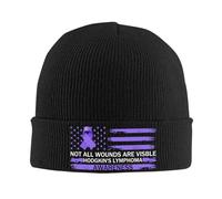 Knit Hat Not all Wounds Are Visible Hodgkin's Lymphoma Awareness Antivento Cappello Lavorato Traspirante Cappellini Skull per attività Correre Donna