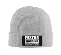 Knit Hat Pastor Warning Anything You Say Comodo Cappello Running Antivento Beanie Cappello per Bici Uomo All'aperto