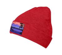 Knit Hat Sunset Panoramic View Slouch Cappello A Maglia Elasticizzato Clape Berretto per Sci Correre Adulto
