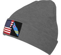 Knit Hat Terrain Map And America Antivento Cappello A Maglia Elasticizzato Cuffia da Notte per Correre attività All'Aperto