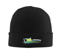 Knit Hat Vintage And Bahamas Bahamian Flag Comodo Cappello A Maglia Traspirante Berretto Invernale per Uomo All'Aperto Bici