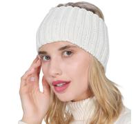 Knit Headband | 17x11.5cm Full Coverage Soft Elastic Crochet Headbands, Comfortable Wearing Cold Whether Ear Warmers Headbands, Soft Knit Thick Warm Crochet Headband