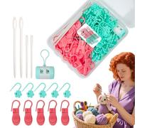 Knit Markers Set Row Counter Kit, Portable Sewing Needle Tool Set Marking Accessories for Knitting Projects Sweater Blanket Hat Sock Shawl Craft Kit for Adults Beginners Home Office Use 10cm