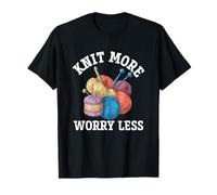 Knit More Worry Less Relaxation Maglietta