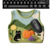 Knit Pad - Desk Mouse Mat, Sweater Vest Design Sheet, Soft Control Base with Smooth Glide Finish Pattern, Computer Desk Accessory for Daily Use, Mouse Mat, Work Station Use