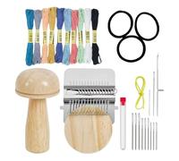 Knit Patch Kit, Portable Darning Tool, Quick Fabric Repair Weaving Maker, Easy Mushroom Patch Sewing Solution, Hand Knit Repair Device for Clothes Socks Jeans Sweaters