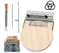 Knit Patch Looms Kit,Mini Portable Patch Darning Looms Kit,Wooden Quickly Sewing Repair Patchwork Weaving Tool Set for Beginners,Small DIY Weaving Art Craft (21 Hooks)
