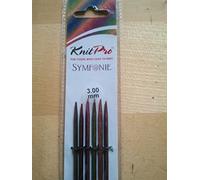 Knit pro Gioco Ago, Sinfonia, 15 cm Lunghezza, Legno, 2,5 3,0 3,5 4,0 4,5 a Scelta - 3.0