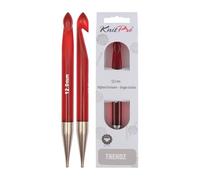 KNITPRO Trendz: Uncinetto: Afgano/tunisino: estremità Singola: 12,00 mm, Rosso, 12 mm