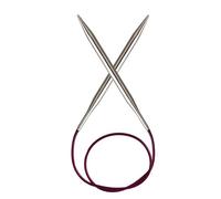 KnitPro - KnitPro Nova Lucido Lucidato Metallo (40cm, 3.00mm) Ago per Maglieria Circolare Fisso - 1 Ago