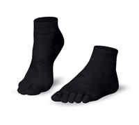 Knitido Running TS | Calzini corti con le dita per sport e corsa con compressione del metatarso, Misura:43-46, Colore:nero (101)