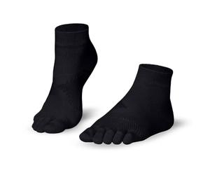 Knitido Running TS | Calzini corti con le dita per sport e corsa con compressione del metatarso, Misura:35-38, Colore:nero (101)