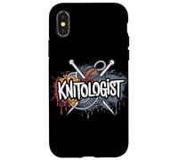 Knitologist Frase Divertente per Donne che Amano Lavorare a Custodia per iPhone X/XS