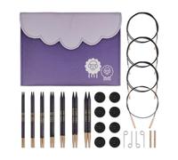 KnitPro 19301 J'Adore Cubics Deluxe Set di aghi circolari intercambiabili, Lunghezza normale