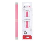 KnitPro Zing: Ferri da Maglia a Doppia Punta: 20 cm x 2 mm, Metallo, Rosa, 2,00 mm