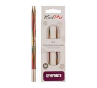 KnitPro 20421, Punte Corte per Ferri da Maglia Symfonie, in Legno, intercambiabili, 3 mm