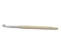 KnitPro 30914, Uncinetto in Alluminio con Impugnatura Morbida Waves, 6,50 mm, Bianco (Ivorine)
