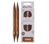 KnitPro 31214 Ginger - Punta per ferri da maglia, in legno, 10 mm, colore naturale/marrone