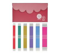 KnitPro 47422 Zing Set ferri da maglia a doppia punta, 20cm Lunghezza, Set di 6