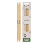 KnitPro Aghi a Doppia Punta in bambù, 15 cm, 3,25 mm, 3 Pezzi