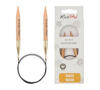 KnitPro - Aghi circolari fissi Basix, 40 cm x 7 mm, Colore: Betulla