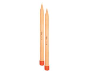 KnitPro - Aghi singoli appuntiti Basix, 40 cm x 20 mm, colore: Betulla