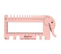 KnitPro ago e uncinetto View Sizer con filo cutter, plastica, Blush, 30 x 35 x 30 cm